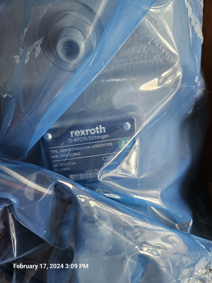 REXROTH A6VM107HD2/63W-VZB010F00B R902207840 - Motor hidráulico para Máquina de perfuração: foto 2 REXROTH A6VM107HD2/63W-VZB010F00B R902207840 - Motor hidráulico para Máquina de perfuração: foto 2
