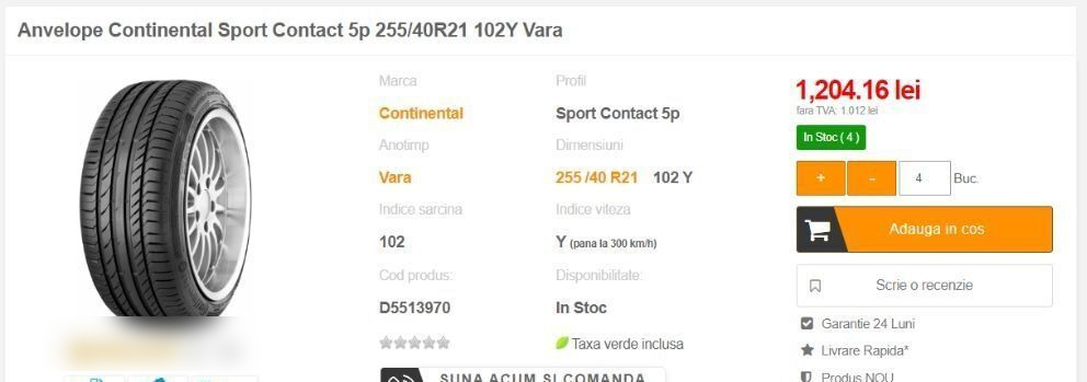 Anvelope Continental NOI ContisportContact 255 / 40 ZR 21 - Pneu para Automóvel: foto 3 Anvelope Continental NOI ContisportContact 255 / 40 ZR 21 - Pneu para Automóvel: foto 3