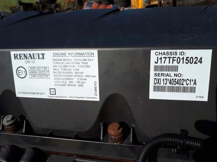 Renault DXI13 480 EURO 5 EEV truck - Motor para Camião: foto 2 Renault DXI13 480 EURO 5 EEV truck - Motor para Camião: foto 2
