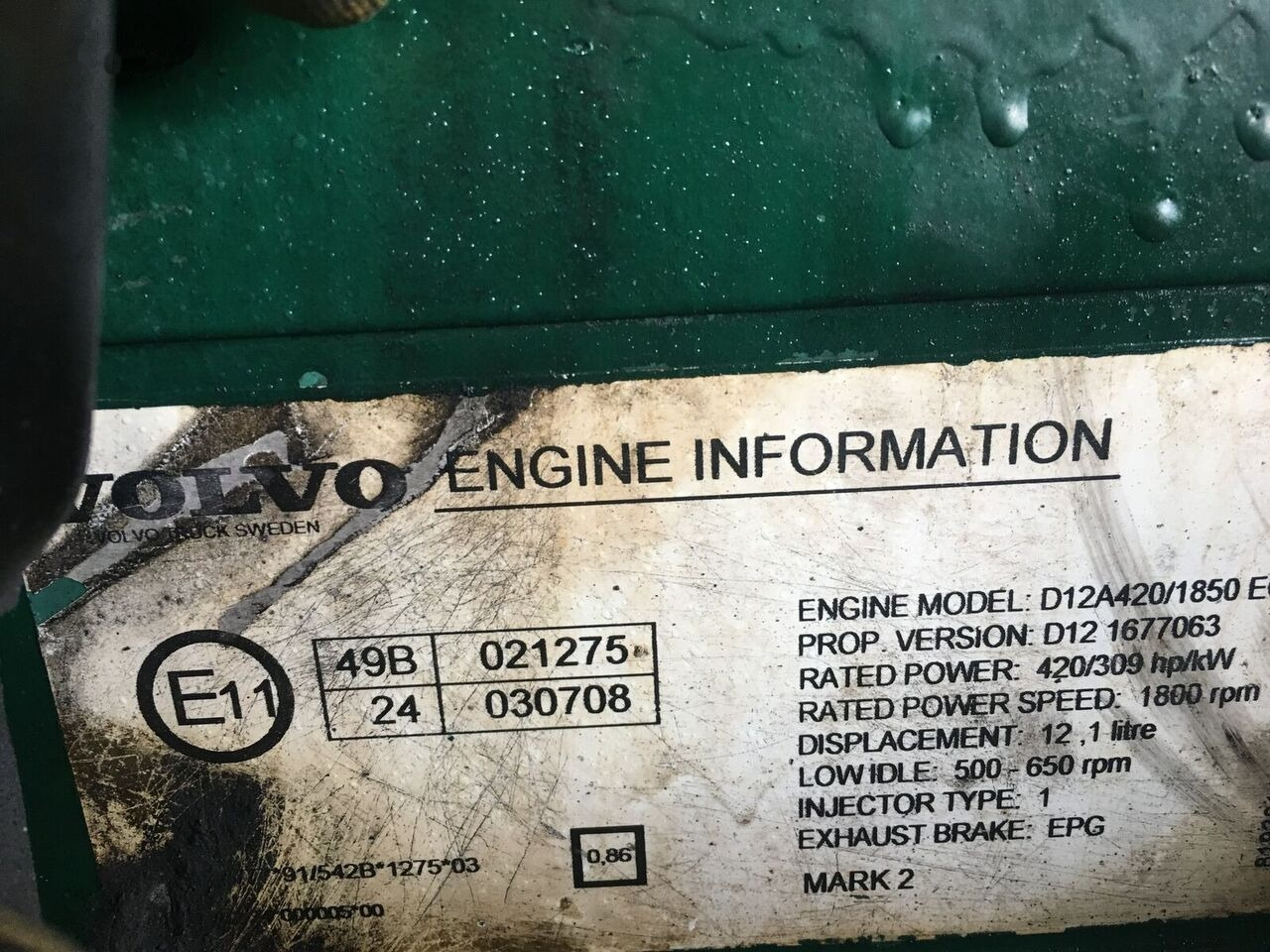 Volvo D12A420/1850 EC96 Volvo FH, FL, A-Series, B - Motor para Ônibus: foto 1 Volvo D12A420/1850 EC96 Volvo FH, FL, A-Series, B - Motor para Ônibus: foto 1