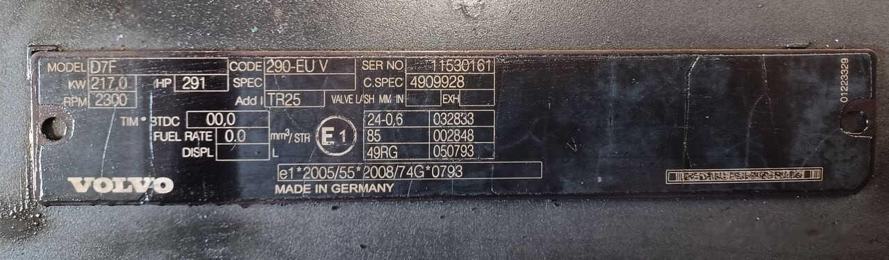 Volvo D7F 290 E5 Volvo FL - Motor para Camião: foto 5 Volvo D7F 290 E5 Volvo FL - Motor para Camião: foto 5