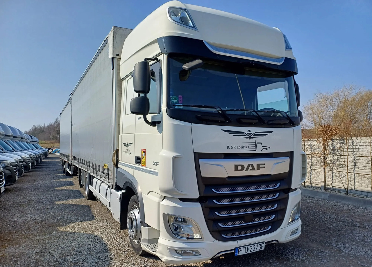 DAF XF 480 SUPER SPACE CAB / ZESTAW TANDEM PRZEJAZDOWY 120m3 - Camião de lona: foto 5 DAF XF 480 SUPER SPACE CAB / ZESTAW TANDEM PRZEJAZDOWY 120m3 - Camião de lona: foto 5
