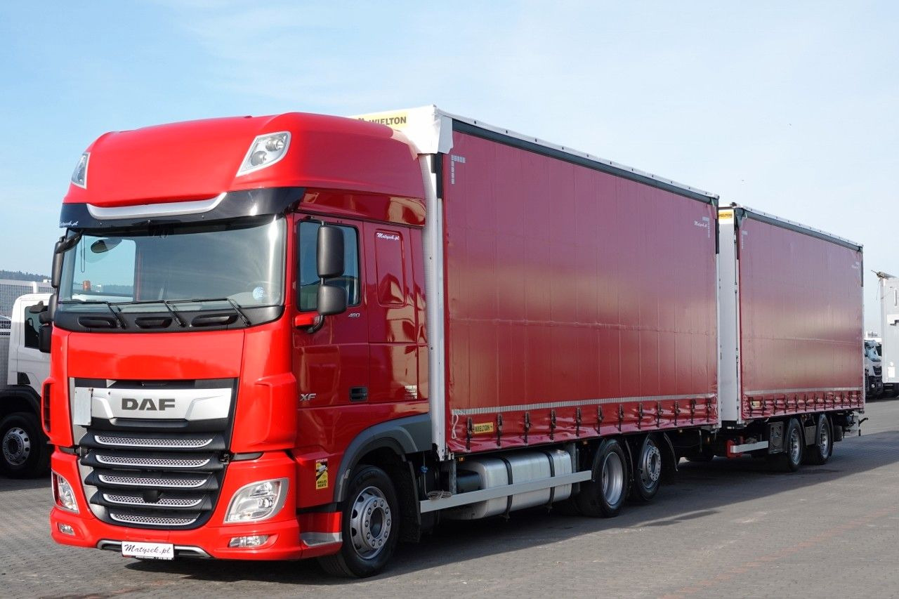 DAF XF 480 / ZESTAW TANDEM / 120 M3 / PRZEJAZDOWY / - Camião de lona: foto 2 DAF XF 480 / ZESTAW TANDEM / 120 M3 / PRZEJAZDOWY / - Camião de lona: foto 2