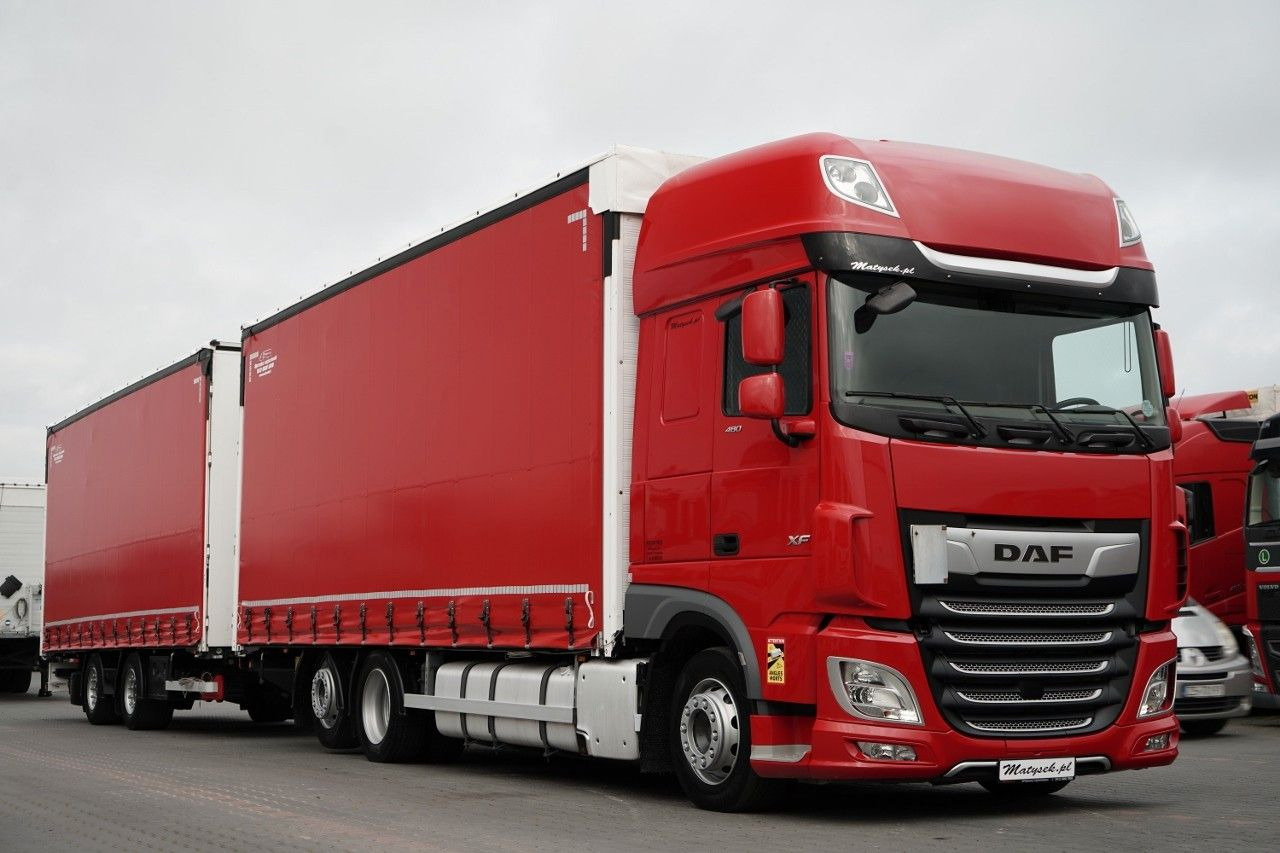 DAF XF 480 / ZESTAW TANDEM / 120 M3 / PRZEJAZDOWY / - Camião de lona: foto 4 DAF XF 480 / ZESTAW TANDEM / 120 M3 / PRZEJAZDOWY / - Camião de lona: foto 4