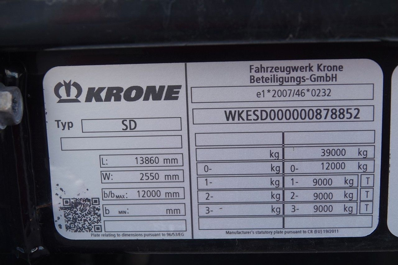 Semi-reboque de lona Krone FIRANKA STANDARD / OPONY 100 % / DACH PODNOSZONY Krone FIRANKA STANDARD / OPONY 100 % / DACH PODNOSZONY: foto 19