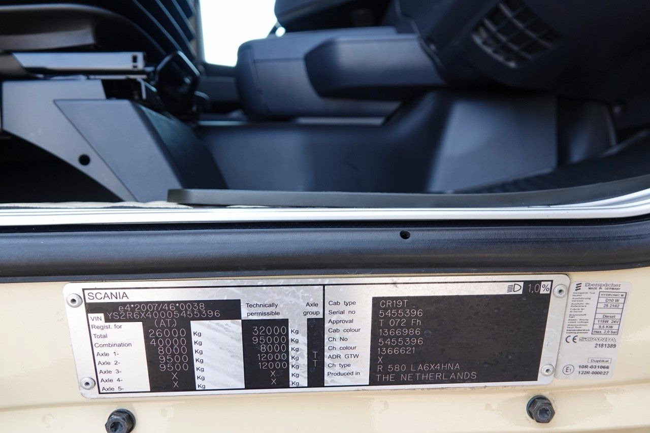 Tractor Scania R 580 / V8 / 6x4 / DMC: 95.000 KG / I-PARK COOL/ Scania R 580 / V8 / 6x4 / DMC: 95.000 KG / I-PARK COOL/: foto 18
