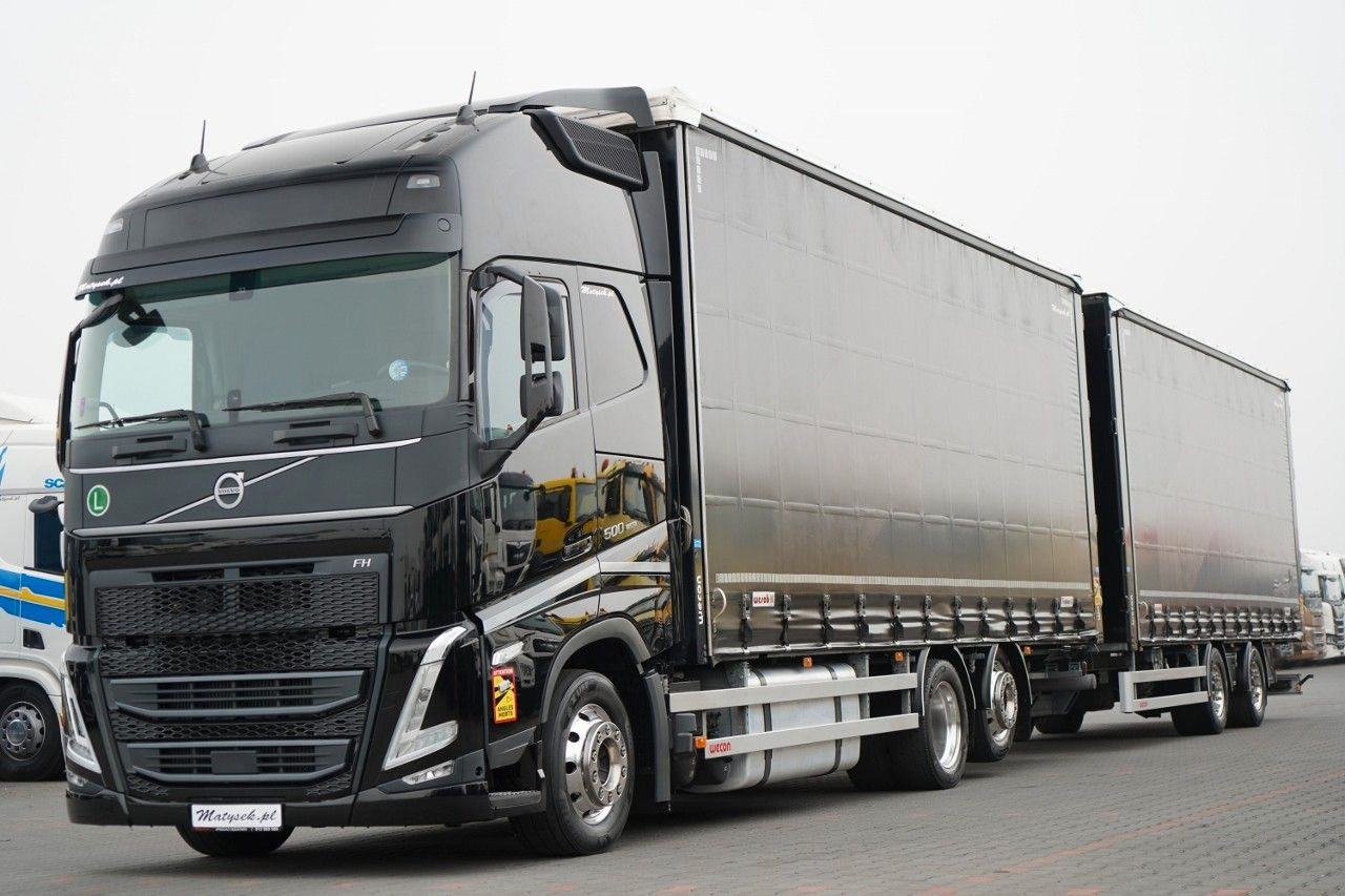 Volvo FH 500 /XXL / ZESTAW TANDEM PRZEJAZDOWY 120 M3 / - Camião de lona, Reboque de lona: foto 1 Volvo FH 500 /XXL / ZESTAW TANDEM PRZEJAZDOWY 120 M3 / - Camião de lona, Reboque de lona: foto 1