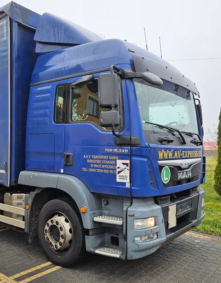 MAN TGM 18.340 / FIRANKA / SPROWADZONY / 9100 ŁADOWNOŚĆ / 18 PALET / E6 / WINDA / - Camião de lona: foto 5 MAN TGM 18.340 / FIRANKA / SPROWADZONY / 9100 ŁADOWNOŚĆ / 18 PALET / E6 / WINDA / - Camião de lona: foto 5