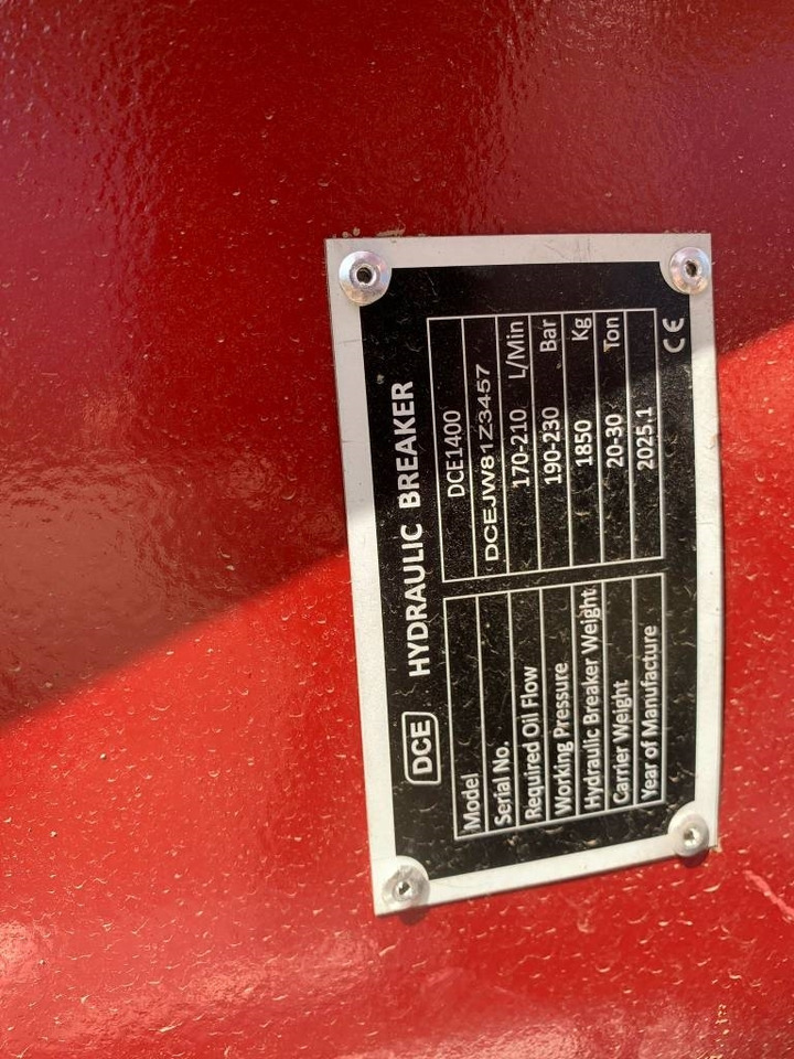 DCE 1400 Hydraulic Breaker - Martelo hidráulico para Máquina de construção: foto 3 DCE 1400 Hydraulic Breaker - Martelo hidráulico para Máquina de construção: foto 3