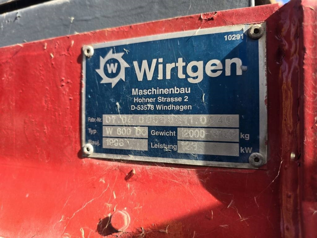 Acabadora Wirtgen W 600 DC FOR PARTS: foto 6 Acabadora Wirtgen W 600 DC FOR PARTS: foto 6
