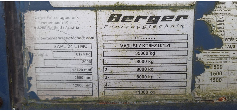 Berger SAPL 24LT_MC Plane Spriegel - Semi-reboque de lona: foto 4 Berger SAPL 24LT_MC Plane Spriegel - Semi-reboque de lona: foto 4