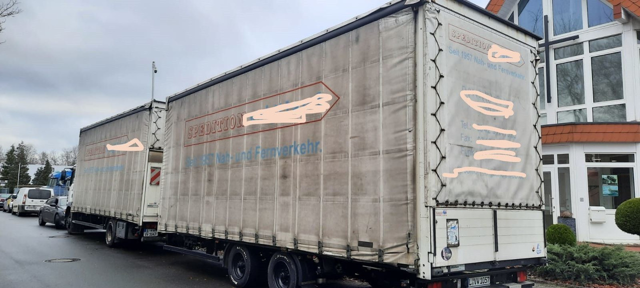 MAN 12.250 TGM Jumbo Mit Anhänger - Camião de lona, Reboque de lona: foto 4 MAN 12.250 TGM Jumbo Mit Anhänger - Camião de lona, Reboque de lona: foto 4