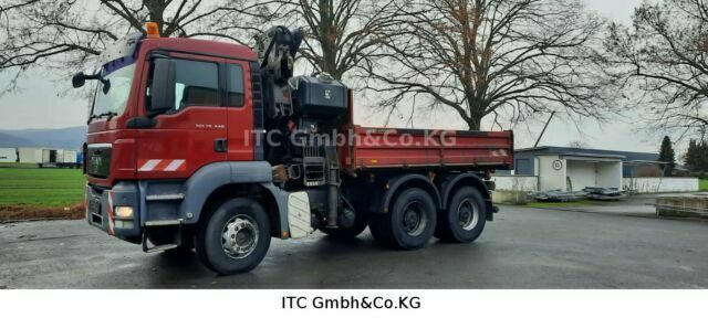 MAN 26.440TGS Kipper+Kran Meiller/Stahl - Camião basculante, Camião grua: foto 1 MAN 26.440TGS Kipper+Kran Meiller/Stahl - Camião basculante, Camião grua: foto 1
