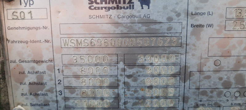 Schmitz Cargobull 3-Achser Pritsche Plane - Semi-reboque de lona: foto 5 Schmitz Cargobull 3-Achser Pritsche Plane - Semi-reboque de lona: foto 5