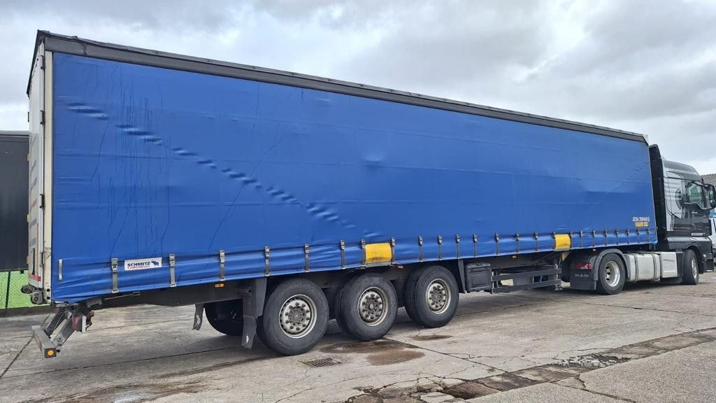 Semi-reboque de lona Schmitz Cargobull Pritsche Plane Bahn,Steckrungen: foto 1