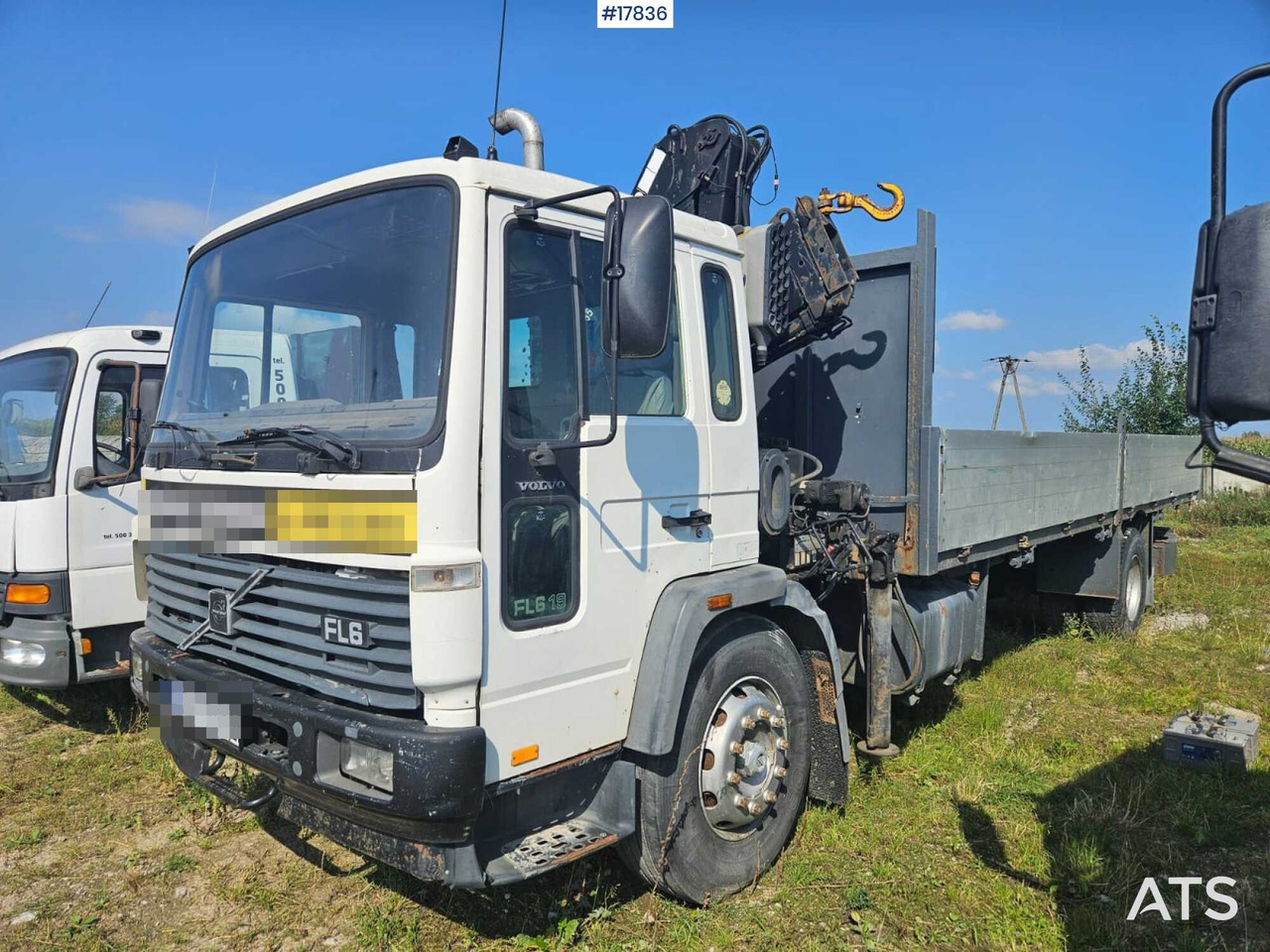 1997 Volvo FL 619 - Camião de caixa aberta/ Plataforma, Camião grua: foto 1 1997 Volvo FL 619 - Camião de caixa aberta/ Plataforma, Camião grua: foto 1