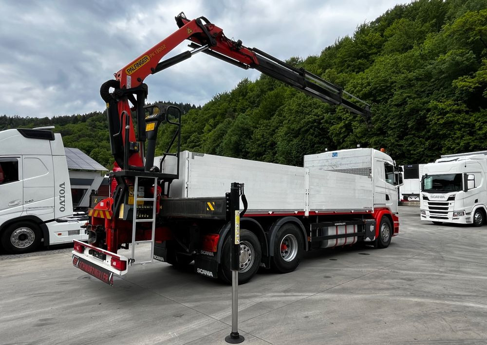 Scania G450 // 6x2// Skrzynia 6.40x2.49 // HDS Palfinger // Oś skrętna podnoszona // - Camião de caixa aberta/ Plataforma, Camião grua: foto 4 Scania G450 // 6x2// Skrzynia 6.40x2.49 // HDS Palfinger // Oś skrętna podnoszona // - Camião de caixa aberta/ Plataforma, Camião grua: foto 4