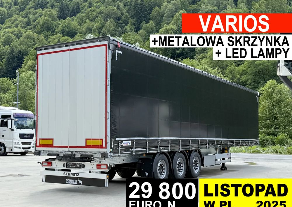 Schmitz Cargobull VARIOS + SKRZYNKA - Semi-reboque de lona: foto 1 Schmitz Cargobull VARIOS + SKRZYNKA - Semi-reboque de lona: foto 1