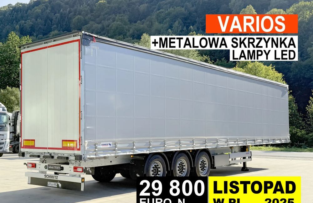 Schmitz Cargobull VARIOS + SKRZYNKA - Semi-reboque de lona: foto 1 Schmitz Cargobull VARIOS + SKRZYNKA - Semi-reboque de lona: foto 1