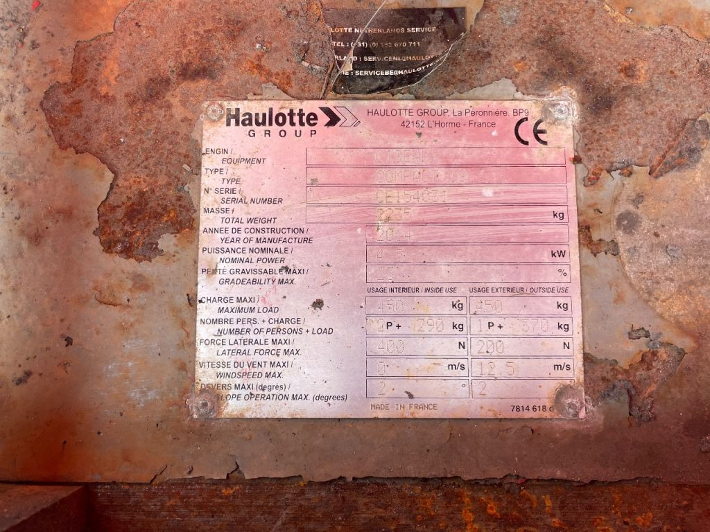 Haulotte Compact 10 - Plataforma de Tijera/ Plataforma de tesoura: foto 5 Haulotte Compact 10 - Plataforma de Tijera/ Plataforma de tesoura: foto 5