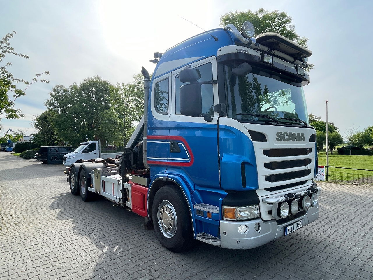 Scania R480 - Camião transportador de contêineres/ Caixa móvel, Camião grua: foto 5 Scania R480 - Camião transportador de contêineres/ Caixa móvel, Camião grua: foto 5