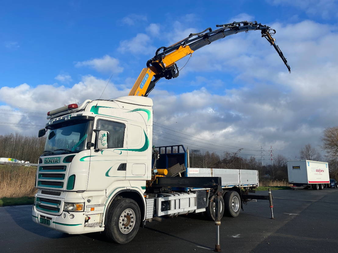 Scania R580 V8 Effer 370 crane with jib and winch - Camião grua: foto 1 Scania R580 V8 Effer 370 crane with jib and winch - Camião grua: foto 1