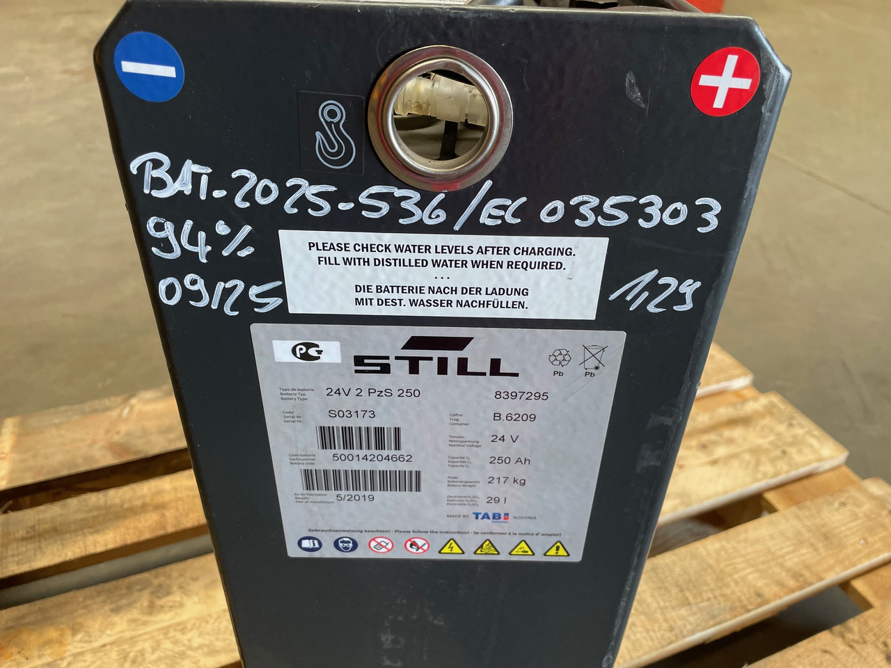 24 Volt I 2PzS 250 - Bateria automotiva para Equipamento de movimentação: foto 5 24 Volt I 2PzS 250 - Bateria automotiva para Equipamento de movimentação: foto 5