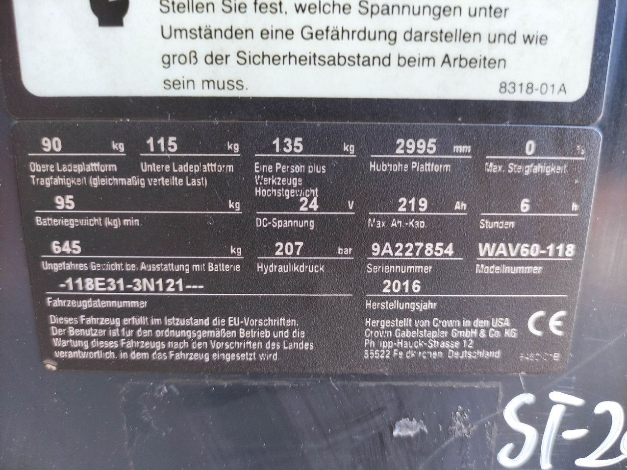 Crown WAV60-118 - Order-picker: foto 5 Crown WAV60-118 - Order-picker: foto 5