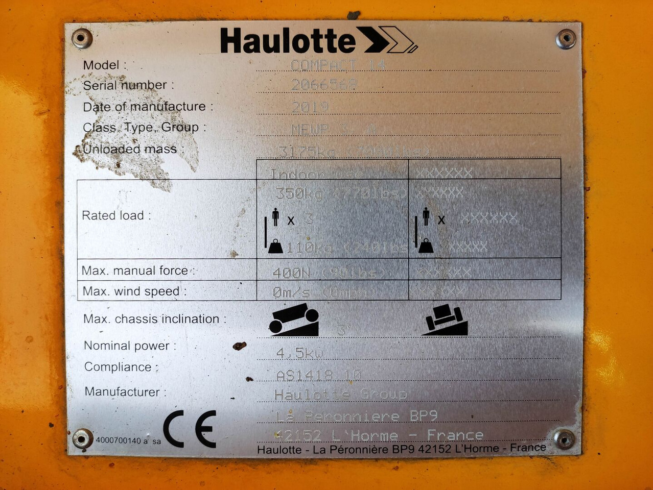 Plataforma de Tijera/ Plataforma de tesoura Haulotte Compact14: foto 6