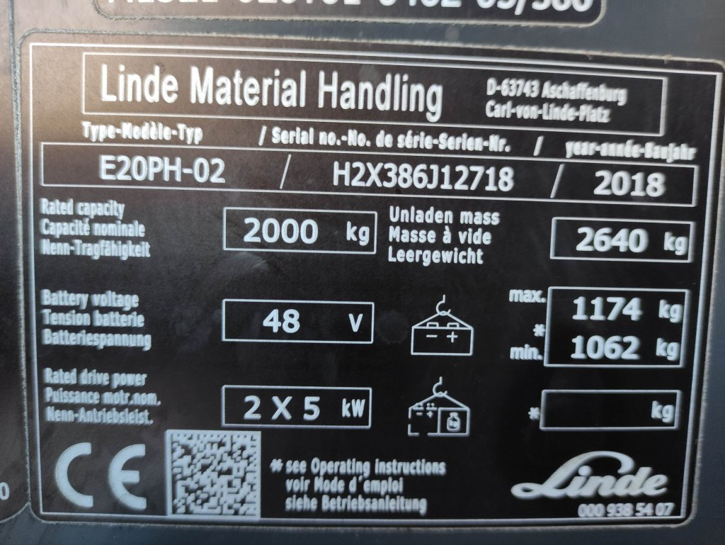 Empilhador elétrico Linde E20P-02-386 EVO: foto 6