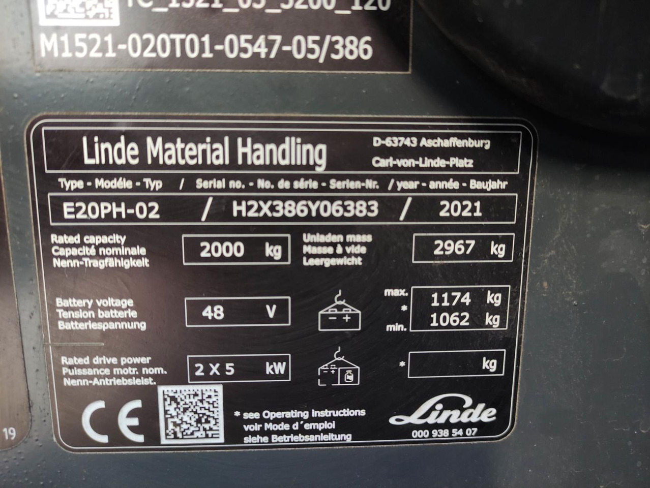Locação financeira de Linde E20PH-02-386-EVO Linde E20PH-02-386-EVO: foto 7