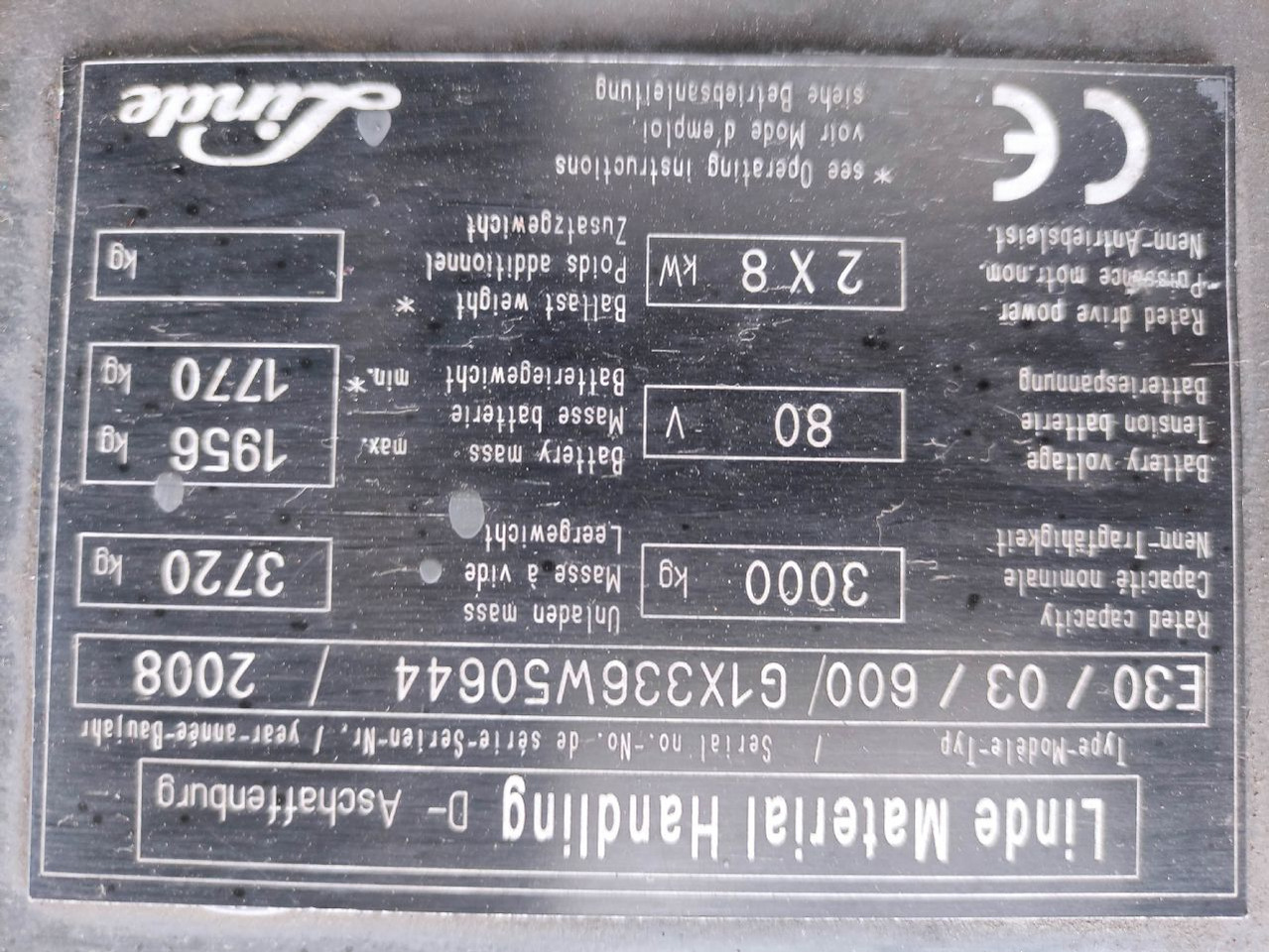 Empilhador elétrico Linde E30/03/600-336: foto 6