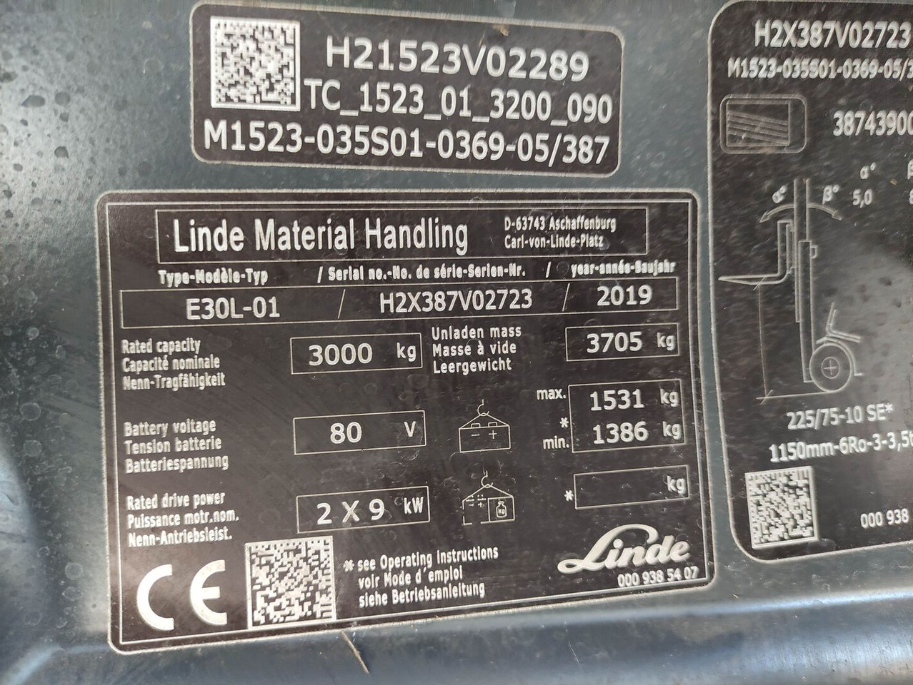 Empilhador elétrico Linde E30L/387: foto 6