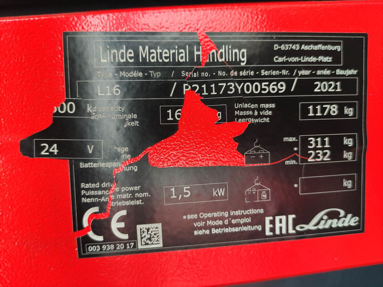 Linde L16i-1173 - Stacker: foto 5 Linde L16i-1173 - Stacker: foto 5