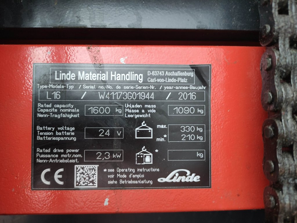 Linde L16i-1173 - Stacker: foto 5 Linde L16i-1173 - Stacker: foto 5