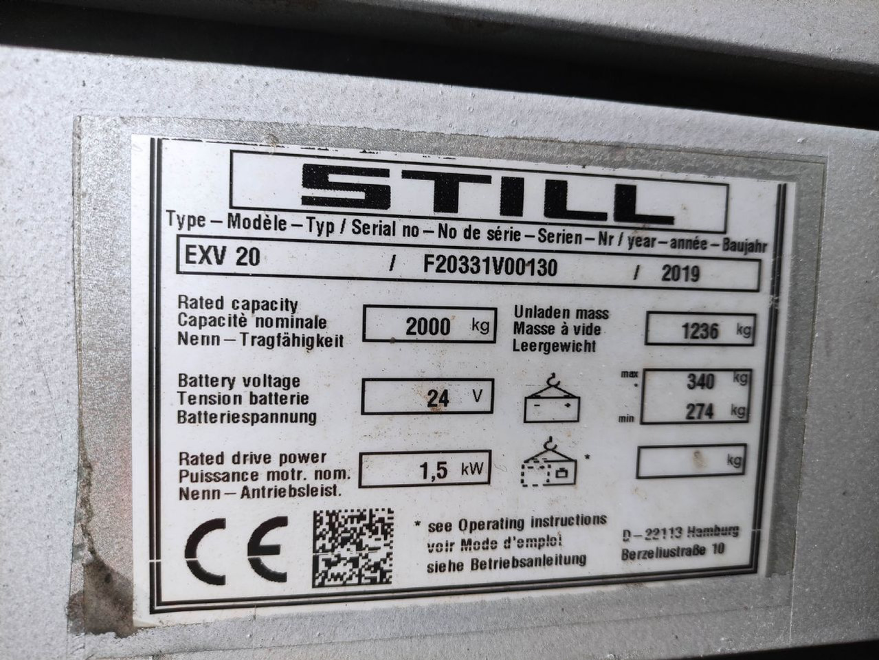 Still EXV 20 (LACK NEU) - Stacker: foto 5 Still EXV 20 (LACK NEU) - Stacker: foto 5