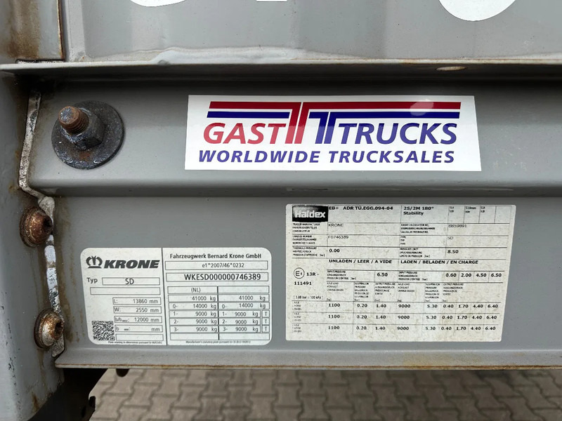 Semi-reboque de lona Krone SD Schuifzeil -Dak / SAF-Disc / Apk: foto 7