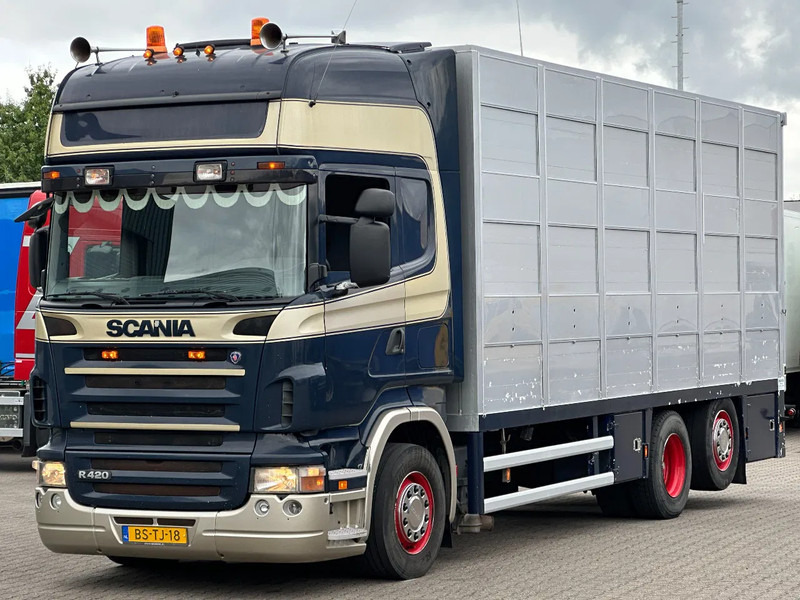 Scania R420 6x2 Topline / 3 Stock Animal Transport / Retarder / Euro 5 - Camião transporte de gado: foto 1 Scania R420 6x2 Topline / 3 Stock Animal Transport / Retarder / Euro 5 - Camião transporte de gado: foto 1