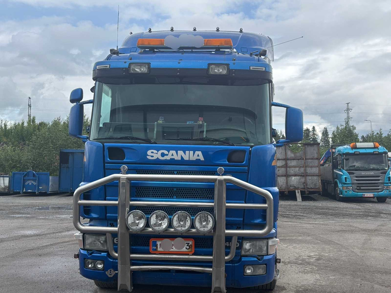 Truck Scania R 164 460 + crane PM 35.5 SP - Camião de caixa aberta/ Plataforma, Camião grua: foto 2 Truck Scania R 164 460 + crane PM 35.5 SP - Camião de caixa aberta/ Plataforma, Camião grua: foto 2