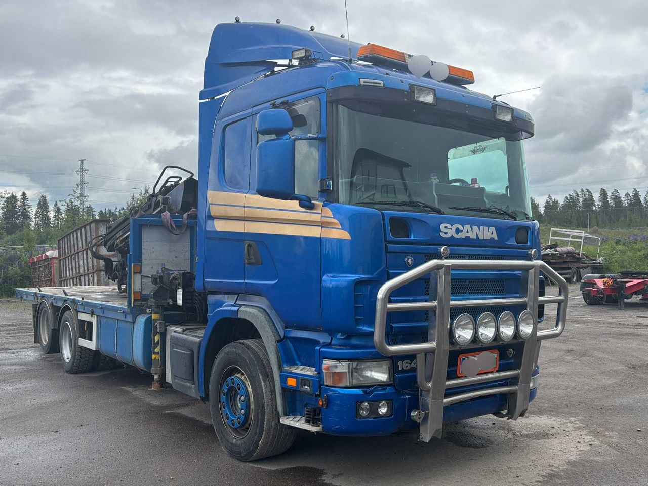 Truck Scania R 164 460 + crane PM 35.5 SP - Camião de caixa aberta/ Plataforma, Camião grua: foto 3 Truck Scania R 164 460 + crane PM 35.5 SP - Camião de caixa aberta/ Plataforma, Camião grua: foto 3