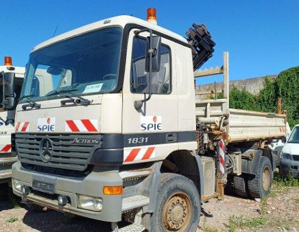 Mercedes-Benz ACTROS 1831 4X4 KRAN MEILER ALLRAD ATLAS KRAN - Camião basculante, Camião grua: foto 1 Mercedes-Benz ACTROS 1831 4X4 KRAN MEILER ALLRAD ATLAS KRAN - Camião basculante, Camião grua: foto 1