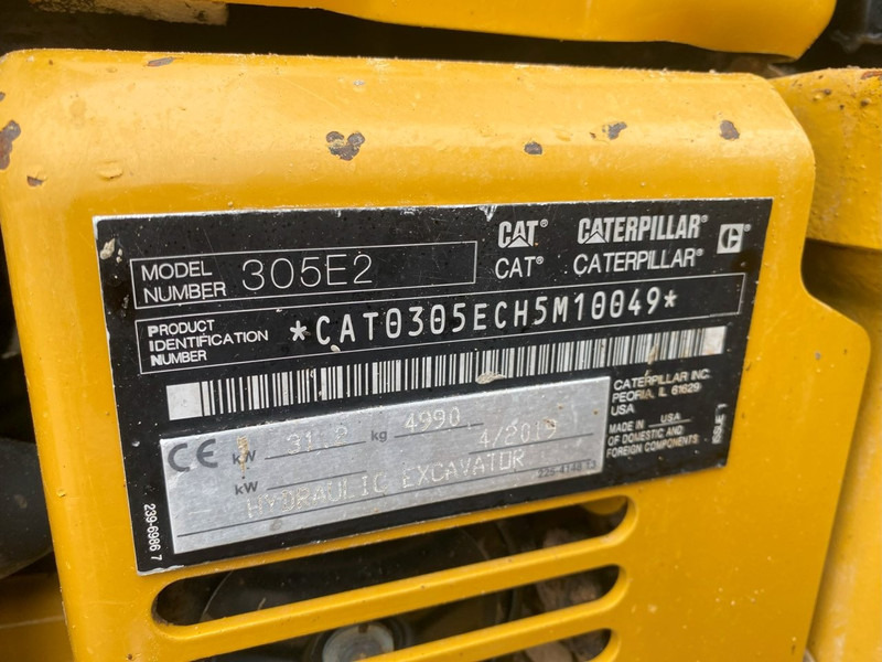 Mini escavadeira Caterpillar 305 E II AIRCO!: foto 15
