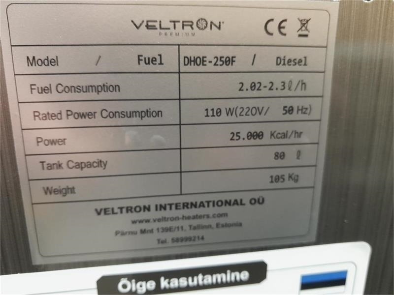 - - - VeLTRON HEATER MED BLÆSER - Aquecedor industrial: foto 5 - - - VeLTRON HEATER MED BLÆSER - Aquecedor industrial: foto 5