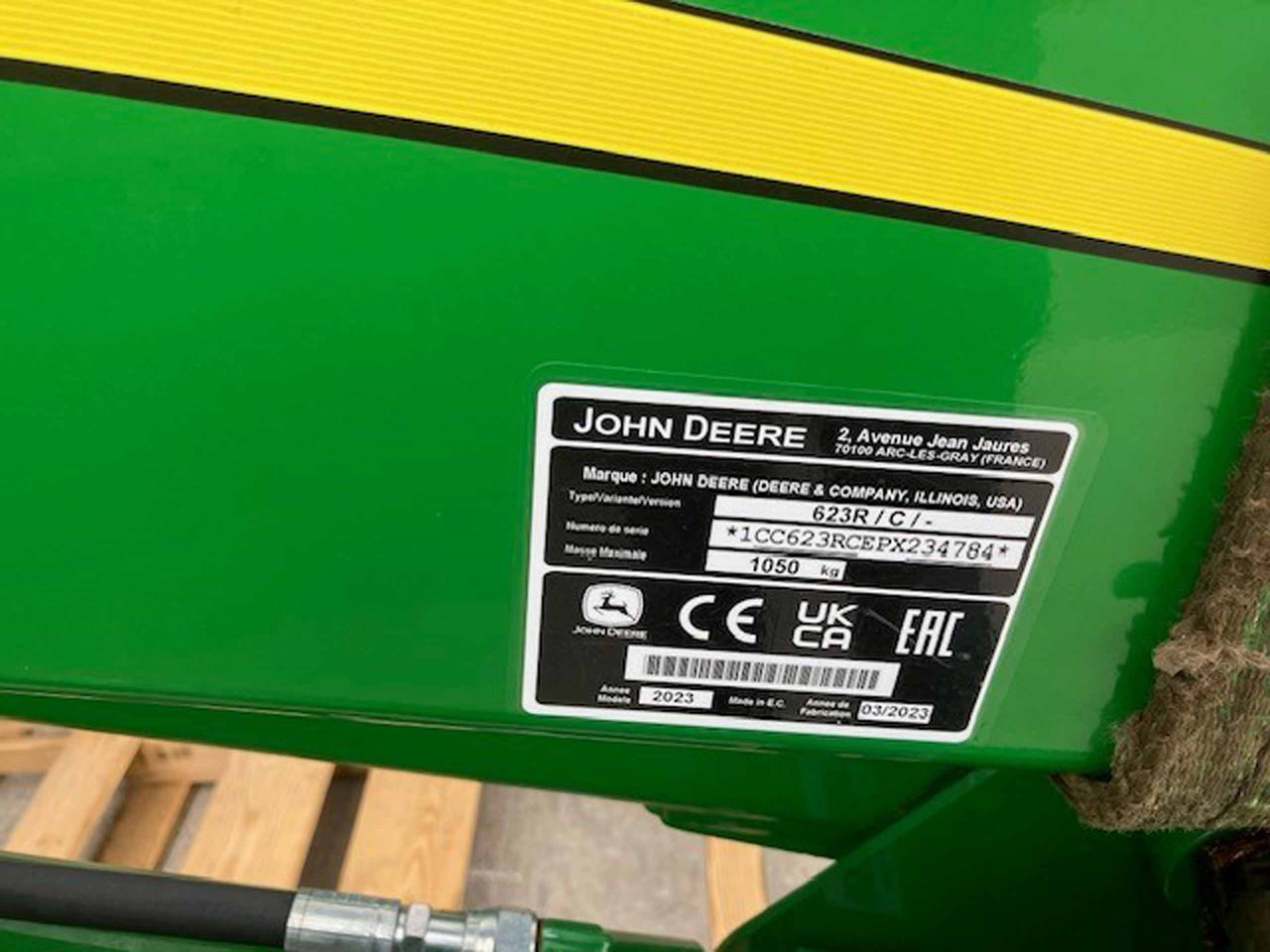John Deere 623R - Equipamento: foto 2 John Deere 623R - Equipamento: foto 2