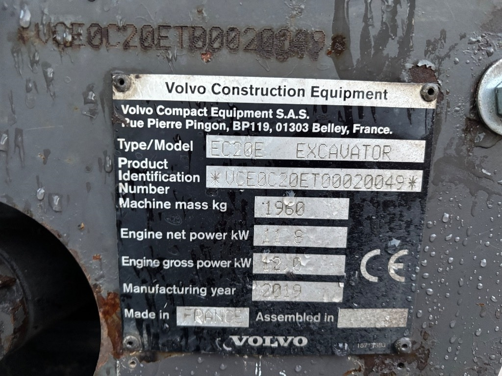 Volvo EC 20 E - Mini escavadeira: foto 5 Volvo EC 20 E - Mini escavadeira: foto 5