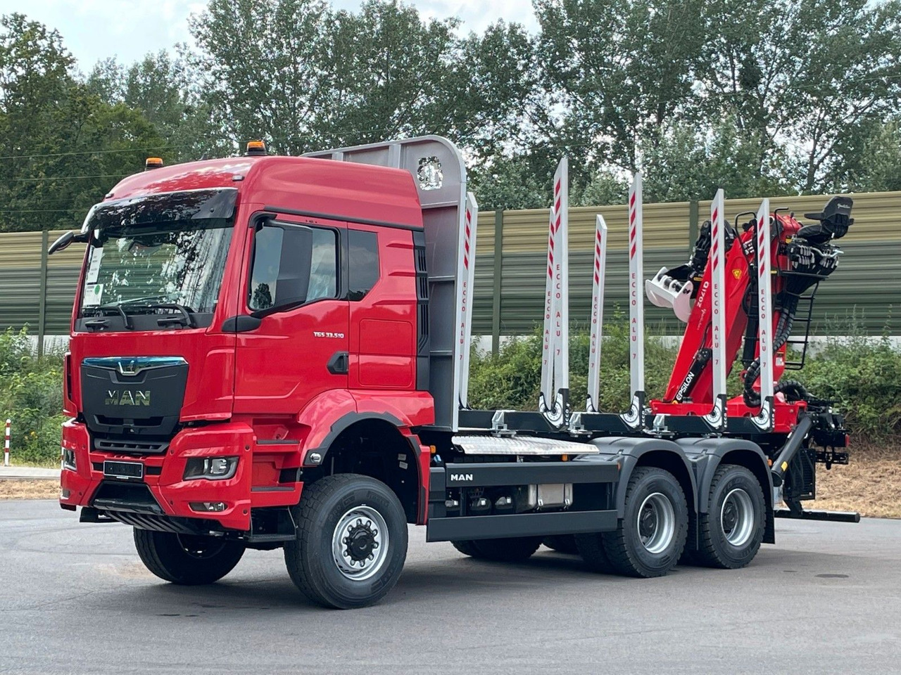MAN TGS 33.520 6X6 Euro6e Radstand 3900mm EPSILON - Camião de transporte de madeira, Camião grua: foto 1 MAN TGS 33.520 6X6 Euro6e Radstand 3900mm EPSILON - Camião de transporte de madeira, Camião grua: foto 1
