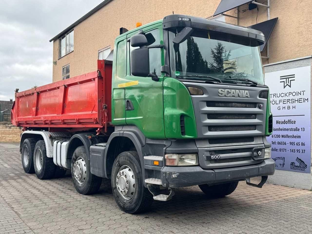 Scania R500/V8/BB/KLIMA/8x4/Dautel/Top-Zustand! - Camião basculante: foto 1 Scania R500/V8/BB/KLIMA/8x4/Dautel/Top-Zustand! - Camião basculante: foto 1