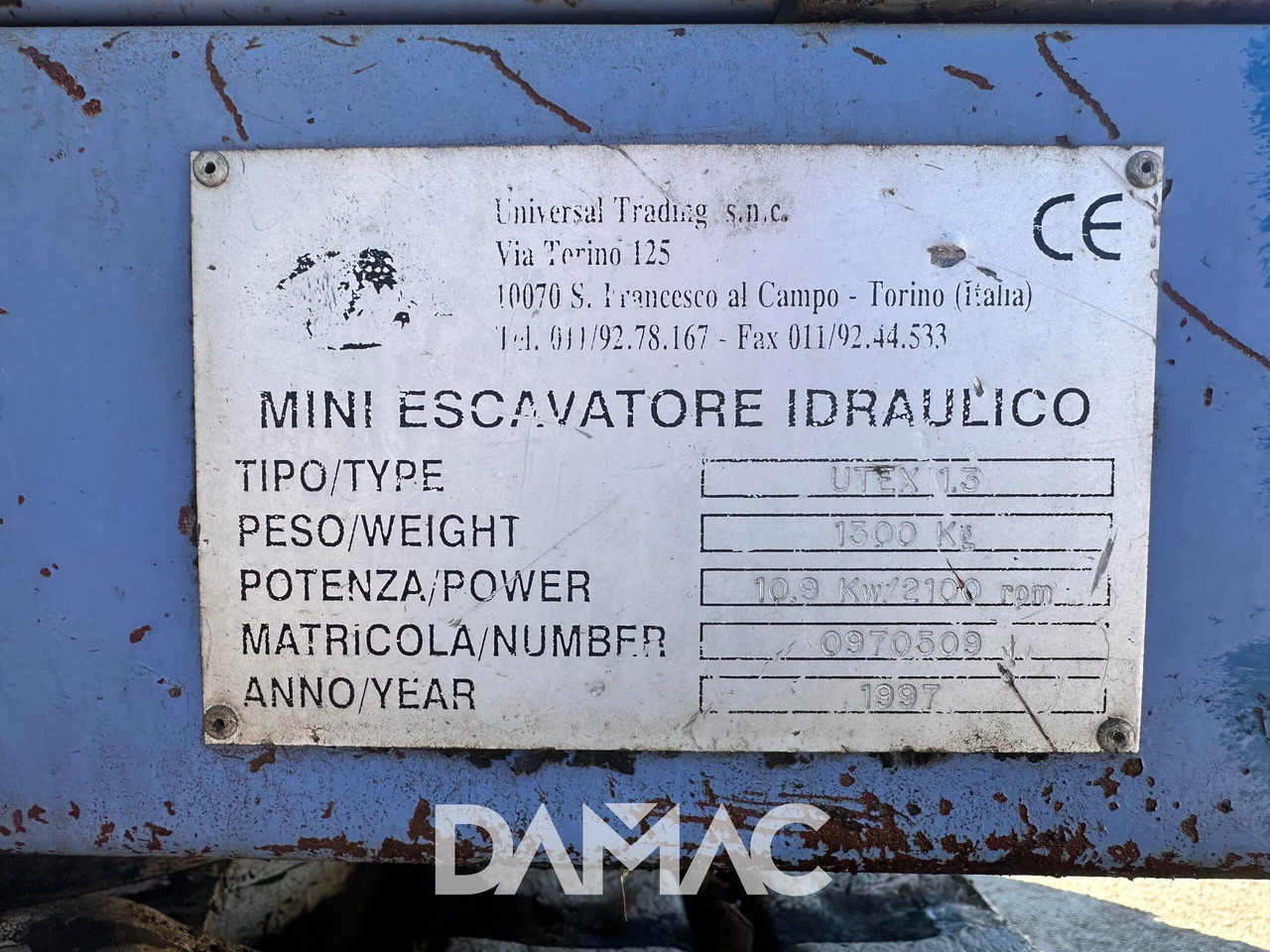 Mini escavadeira UTEX 1.3: foto 12 Mini escavadeira UTEX 1.3: foto 12