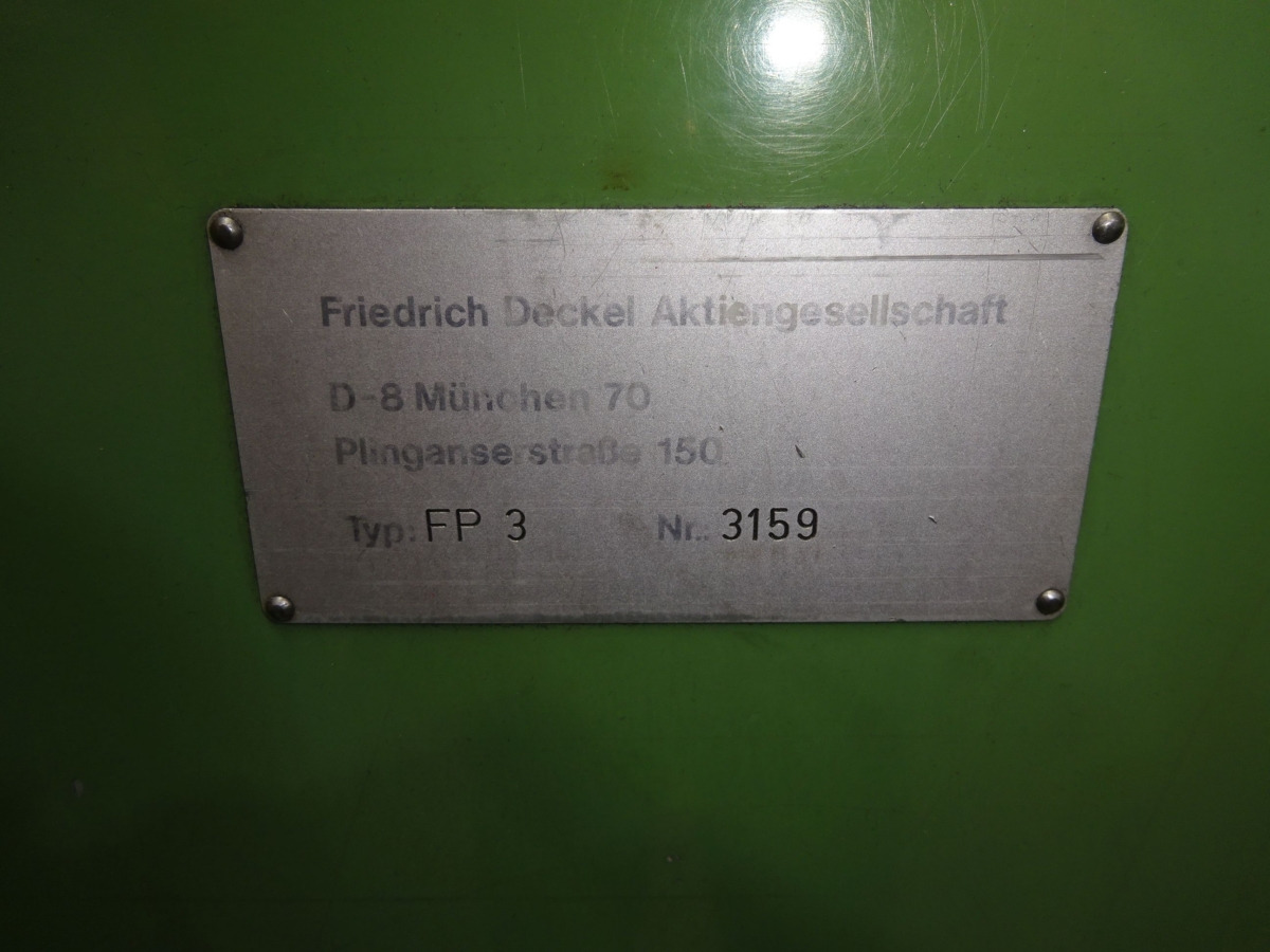 DECKEL FP 3 - Fresadora: foto 3 DECKEL FP 3 - Fresadora: foto 3
