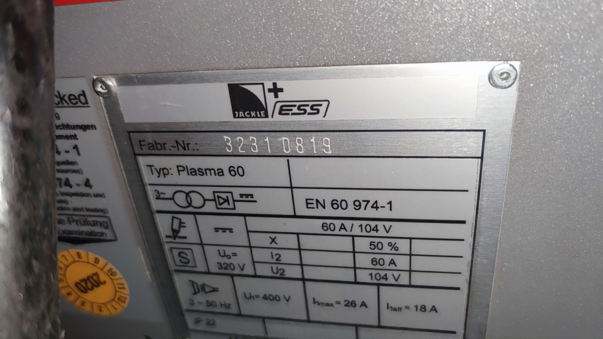 Jaeckle Plasma 60 - Equipamento para soldagem: foto 3 Jaeckle Plasma 60 - Equipamento para soldagem: foto 3